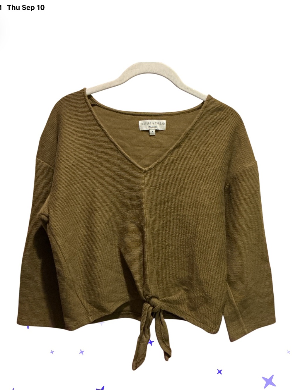 Texture & Thread by Madewell Women’s Tie Front Crop Top